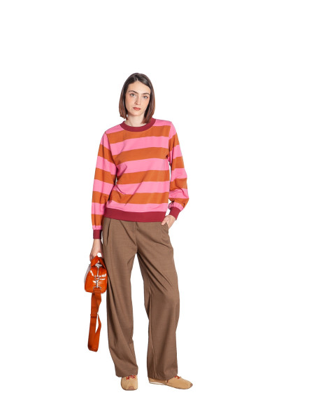 sudadera rayas color rosa y caramelo mindy sugarhill sommes demode zaragoza