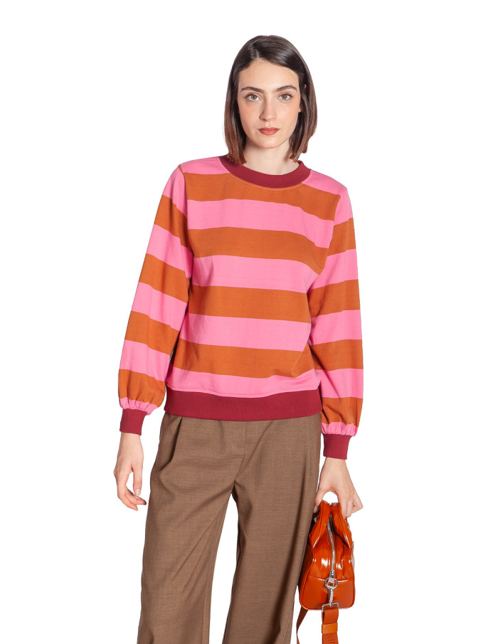 sudadera rayas color rosa y caramelo mindy sugarhill sommes demode zaragoza