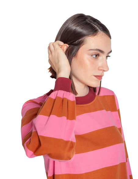 sudadera rayas color rosa y caramelo mindy sugarhill sommes demode zaragoza