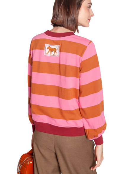sudadera rayas color rosa y caramelo mindy sugarhill sommes demode zaragoza