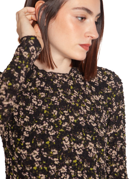 vestido midi con estampado de flores verdes wild pony sommes demode zaragoza