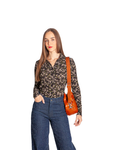 camisa con estampado de flores verdes wild pony sommes demode zaragoza