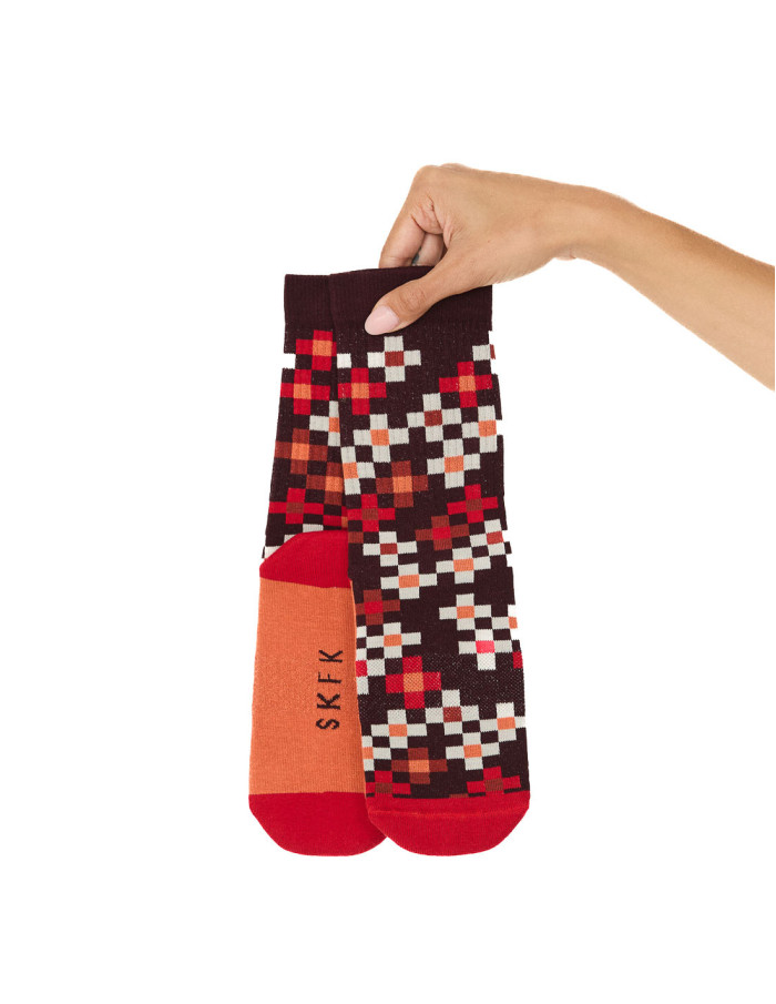 cacetines print pixeles burdeos epel skfk
