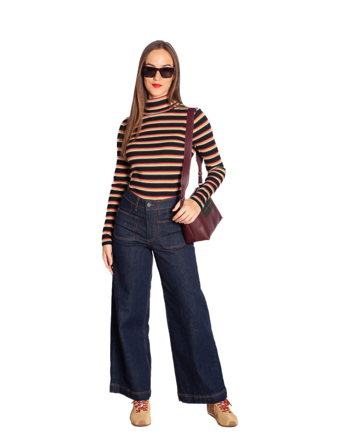 top canale cuello vuelto rayas de colores lottie king louie sommes demode zaragoza