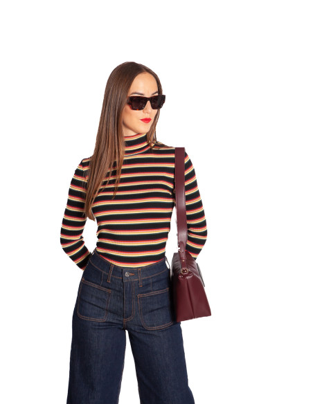 top canale cuello vuelto rayas de colores lottie king louie sommes demode zaragoza
