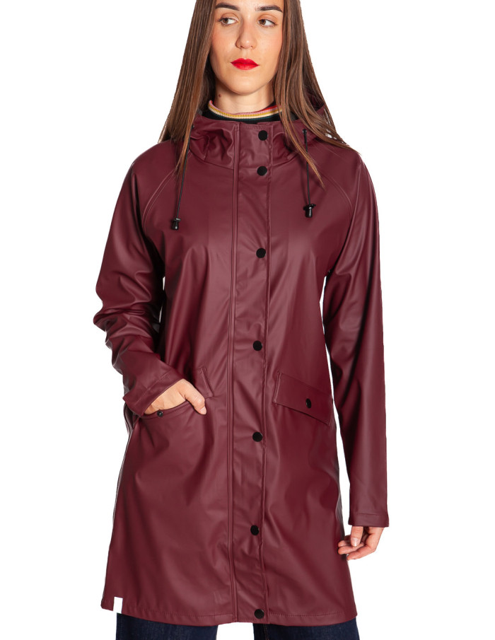 chubasquero efecto mate color burgundy  ichi sommes demode zaragoza