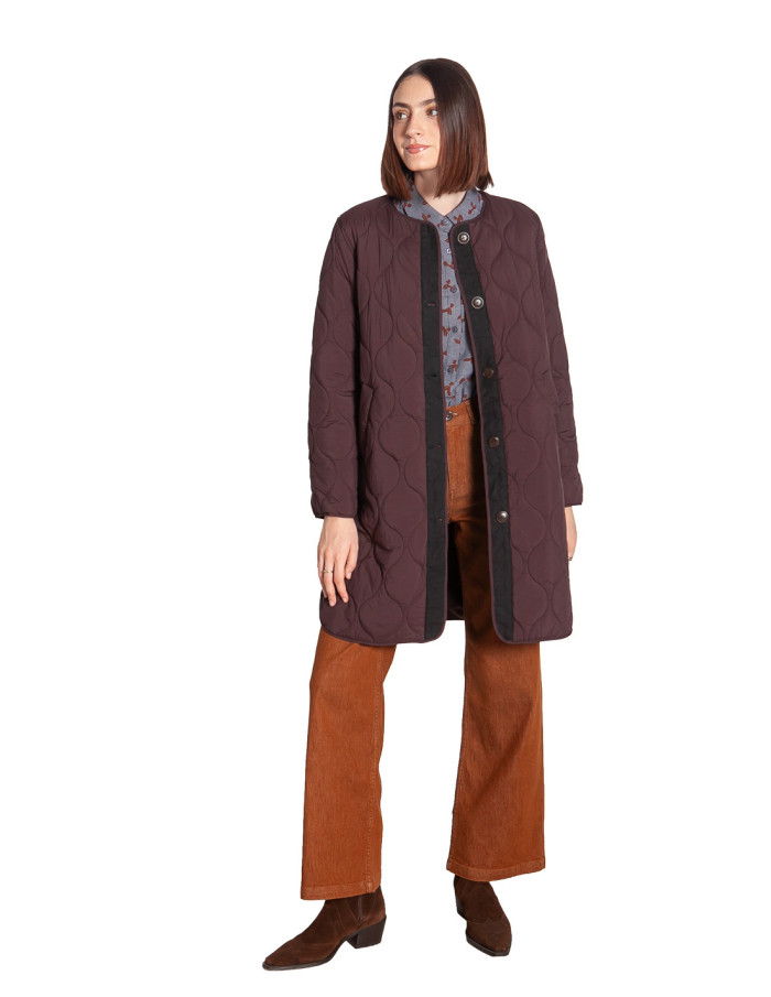 Parka multicapas color negro y granate Nice Things Sommes Demode Zaragoza