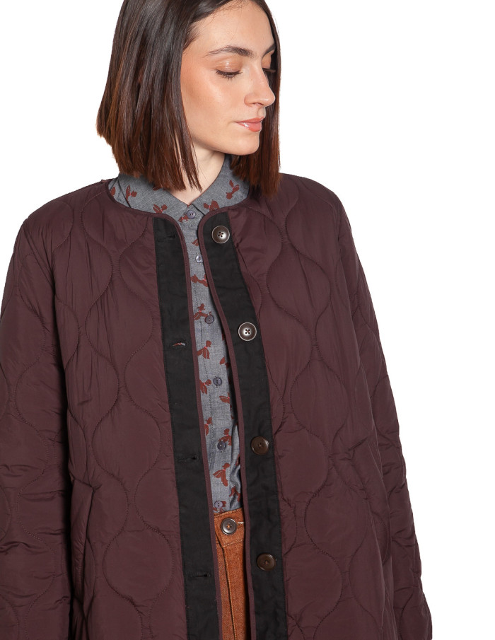 Parka multicapas color negro y granate Nice Things Sommes Demode Zaragoza