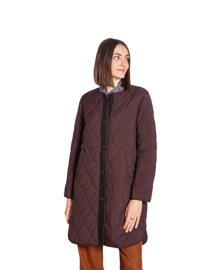 Parka multicapas color negro y granate Nice Things Sommes Demode Zaragoza