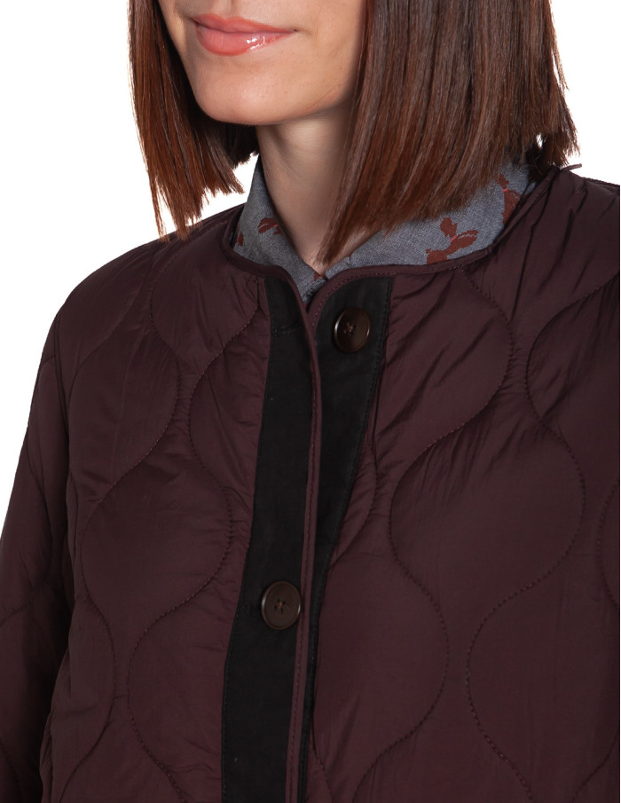 Parka multicapas color negro y granate Nice Things Sommes Demode Zaragoza