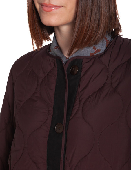 Parka multicapas color negro y granate Nice Things Sommes Demode Zaragoza