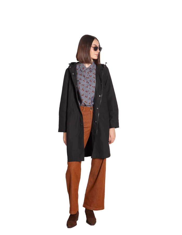 Parka multicapas color negro y granate Nice Things Sommes Demode Zaragoza