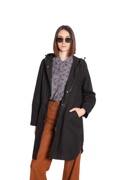 Parka multicapas color negro y granate Nice Things Sommes Demode Zaragoza
