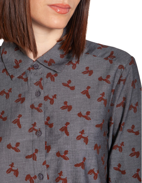 Camisa gris estampado caniches Nice Things Sommes Demode Zaragoza