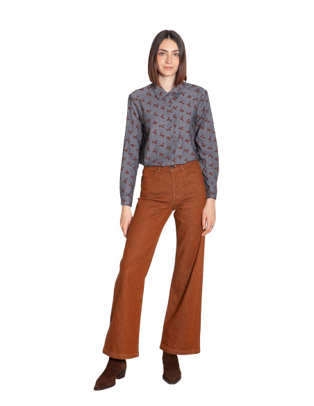 Camisa gris estampado caniches Nice Things Sommes Demode Zaragoza