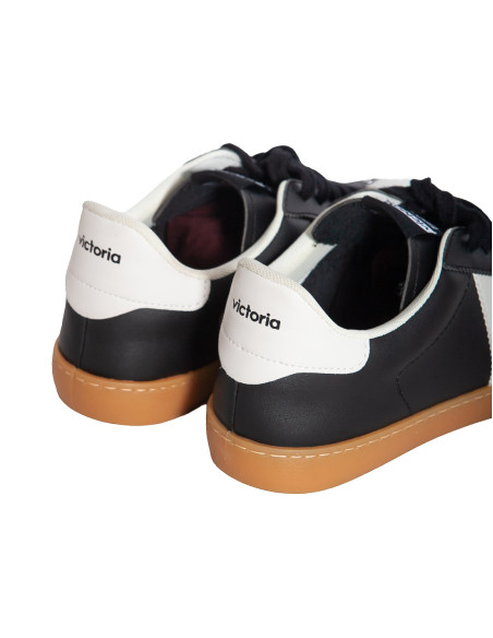 Zapatillas Berlín efecto piel y serraje color negro Victoria Sommes Demode Zaragoza