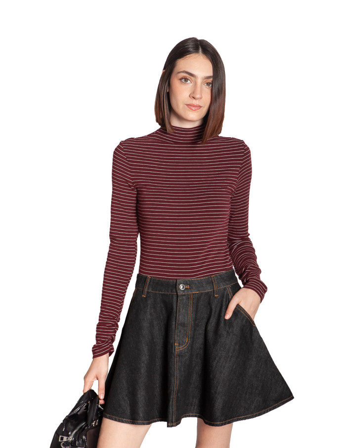 Falda corta denim washed black Boseong Frnch Sommes Demode Zaragoza