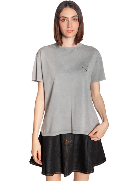 Camiseta gris estampado globe trotter Frnch Sommes Demode Zaragoza