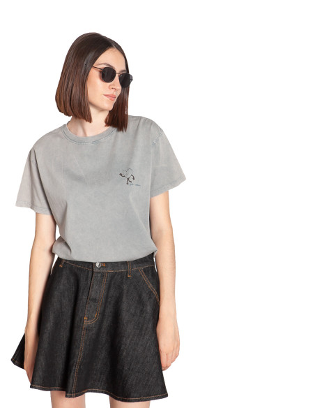 Camiseta gris estampado globe trotter Frnch Sommes Demode Zaragoza