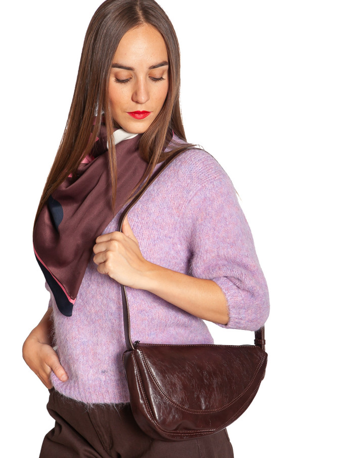 Bolso góndola irregular color ciruela Nice Things Sommes Demode Zaragoza