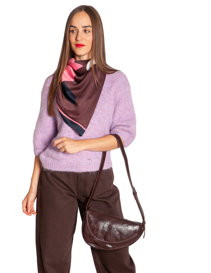 Bolso góndola irregular color ciruela Nice Things Sommes Demode Zaragoza