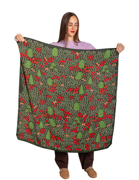 Pañuelo estampado bosque Volpe Compañía Fantástica Sommes Demode Zaragoza