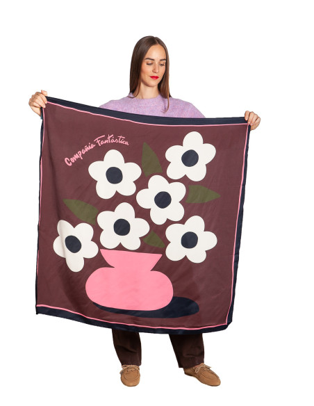 Pañuelo estampado de flores Santini Compañía Fantástica Sommes Demode Zaragoza