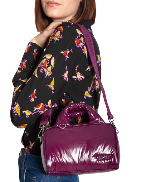 bolso bowling acabado brillo ciruela plum wouf sommes demode zaragoza