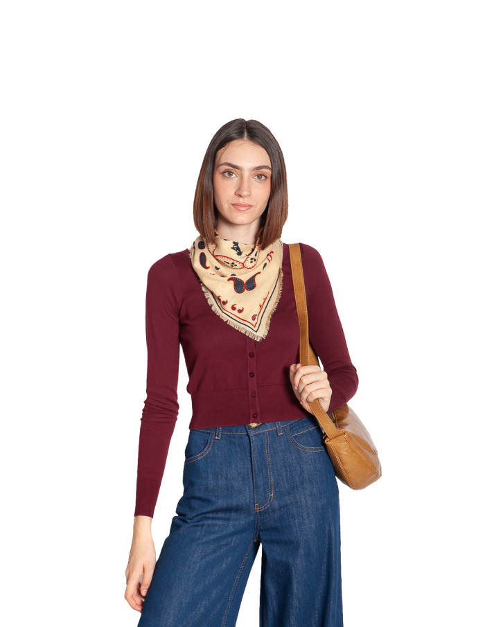 pañuelo beige print bandana y caniches nice things sommes demode zaragoza