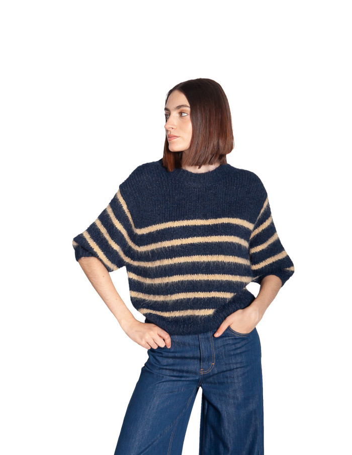 jersey manga corta color navy rayas dado artlove sommes demode zaragoza