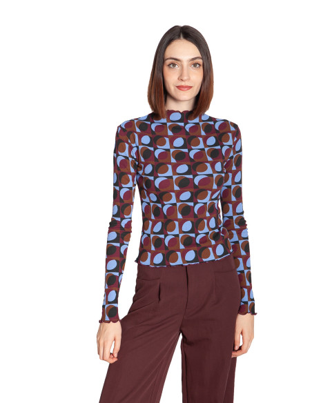 top canale manga larga estampado retro ryd sommes demode zaragoza