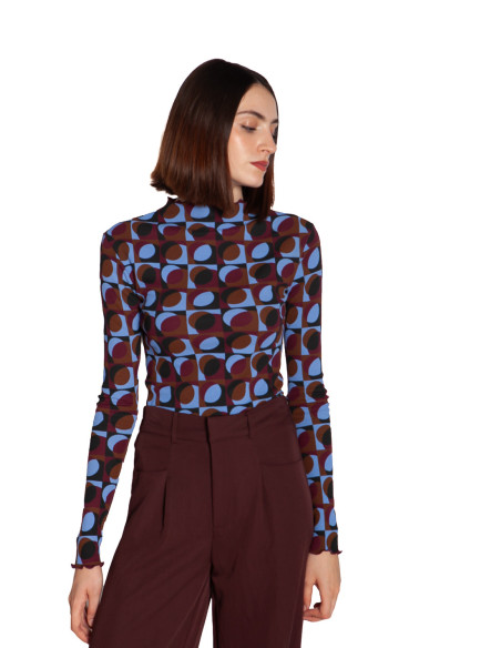 top canale manga larga estampado retro ryd sommes demode zaragoza
