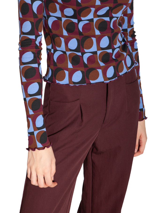 pantalon fluido color vino skatie sommes demode zaragoza