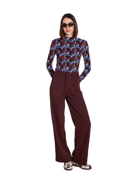 pantalon fluido color vino skatie sommes demode zaragoza