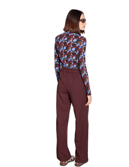 pantalon fluido color vino skatie sommes demode zaragoza