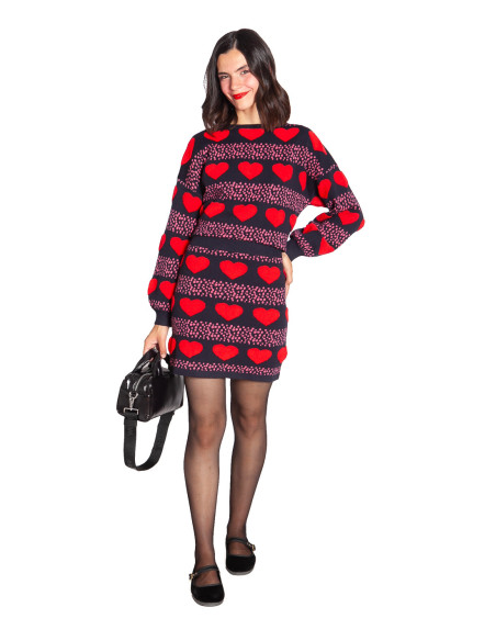 falda mini de punto corazones rojos pepa loves sommes demode zaragoza