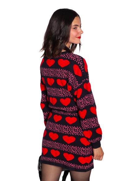 falda mini de punto corazones rojos pepa loves sommes demode zaragoza