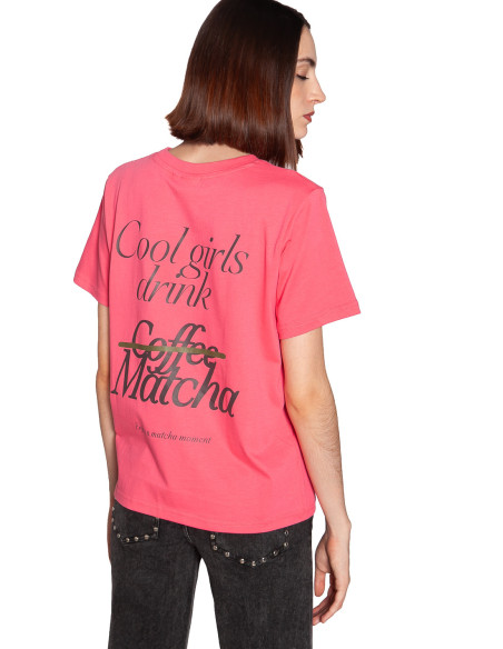 camiseta rosa mensaje matcha balmers ichi sommes demode zaragoza