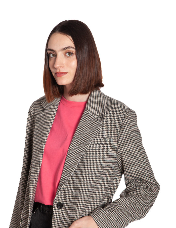 blazer pata de gallo color marron lubana ichi sommes demode zaragoza
