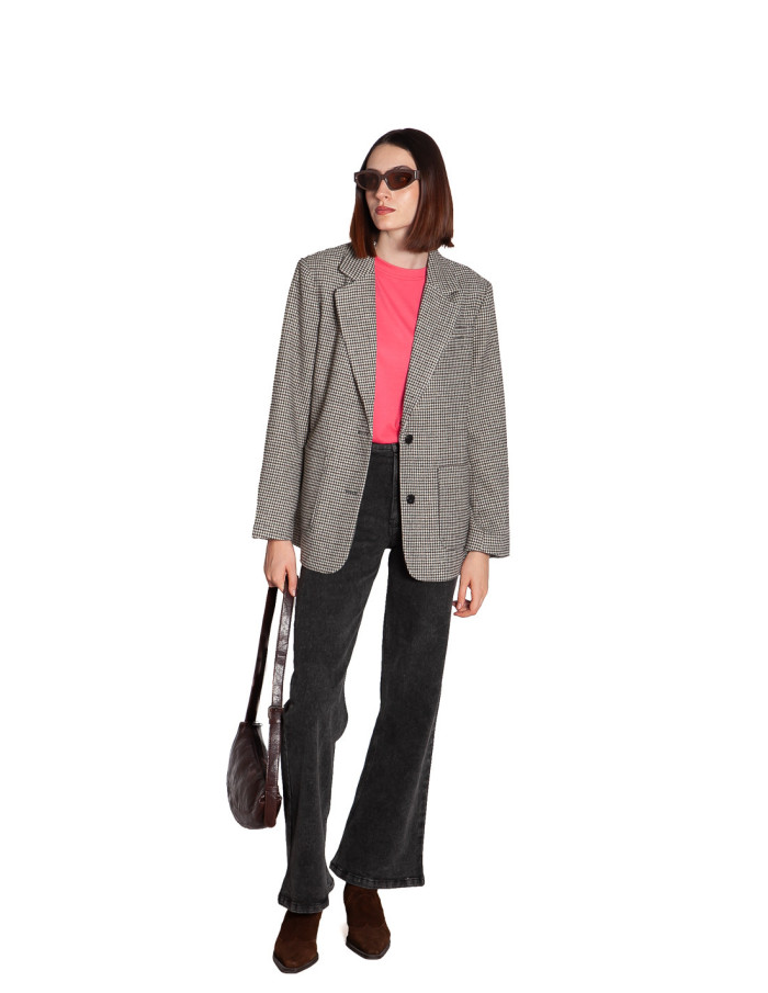 blazer pata de gallo color marron lubana ichi sommes demode zaragoza