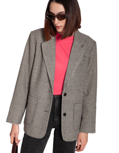 blazer pata de gallo color marron lubana ichi sommes demode zaragoza