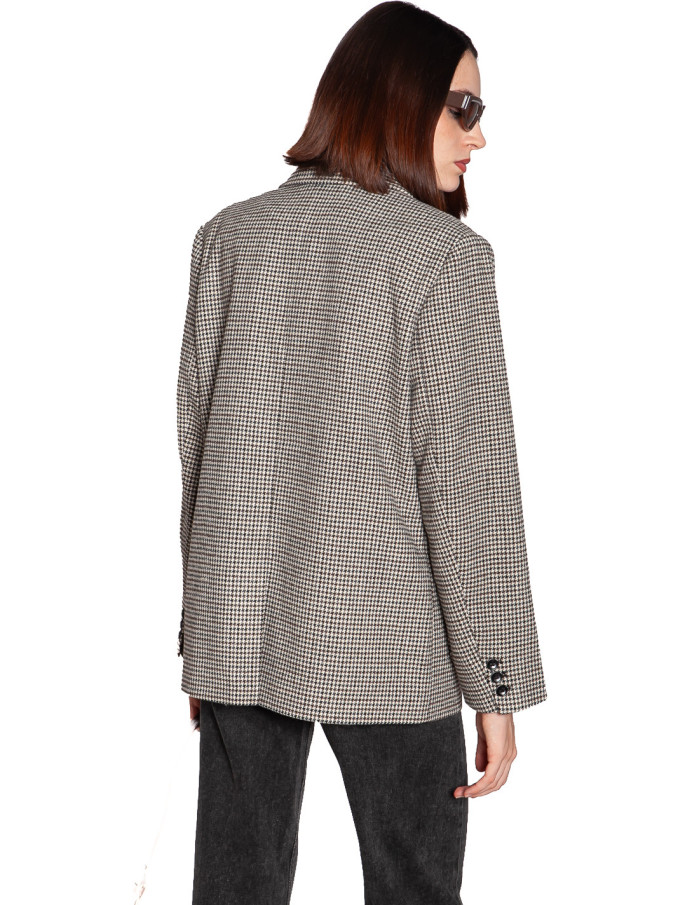 blazer pata de gallo color marron lubana ichi sommes demode zaragoza