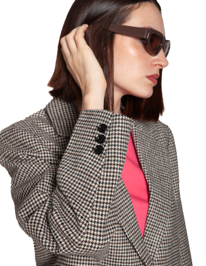 blazer pata de gallo color marron lubana ichi sommes demode zaragoza