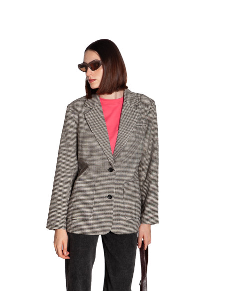 blazer pata de gallo color marron lubana ichi sommes demode zaragoza