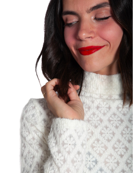 top blanco con textura floral agora frnch sommes demode zaragoza