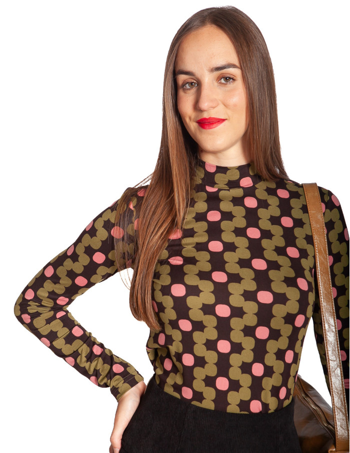 Camiseta verde estampado retro Aberdeen Compañía Fantástica Sommes Demode Zaragoza