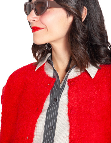 Chaleco oversize color rojo intenso Sarisa Sommes Demode Zaragoza 2