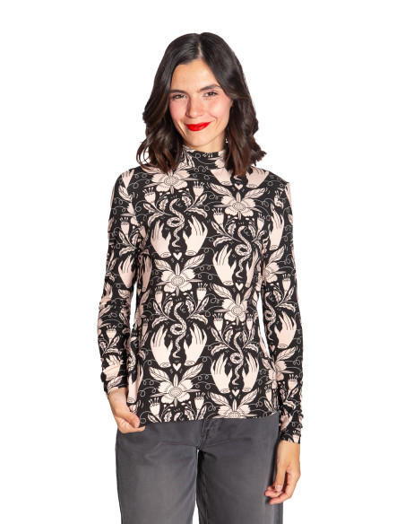 Top cuello alto estampado manos Pepa Loves Sommes Demode Zaragoza