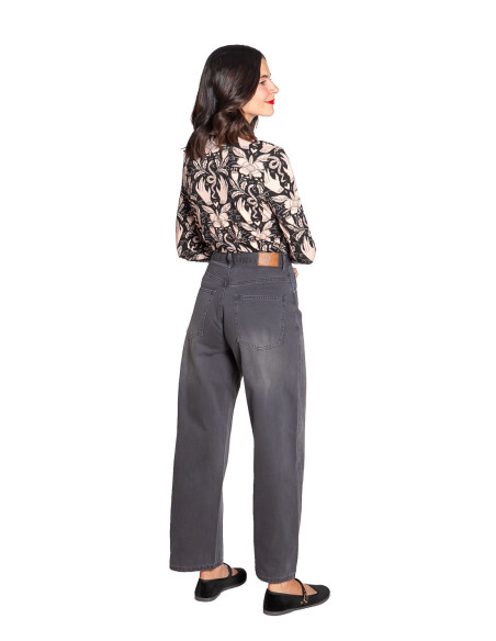 Jeans barrel color gris lavado Orella Artlove Sommes Demode Zaragoza