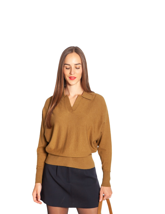 jersey cuello pico color verde oliva bath frnch sommes demode zaragoza